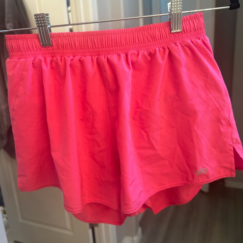 Hot pink alo shorts